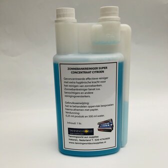 Zonnebankreiniger concentraat 1 liter blauw