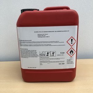 Alcohol 70% gedenatureerd met 10% isopropylalcohol|  5 liter (oppervlakte reiniger)